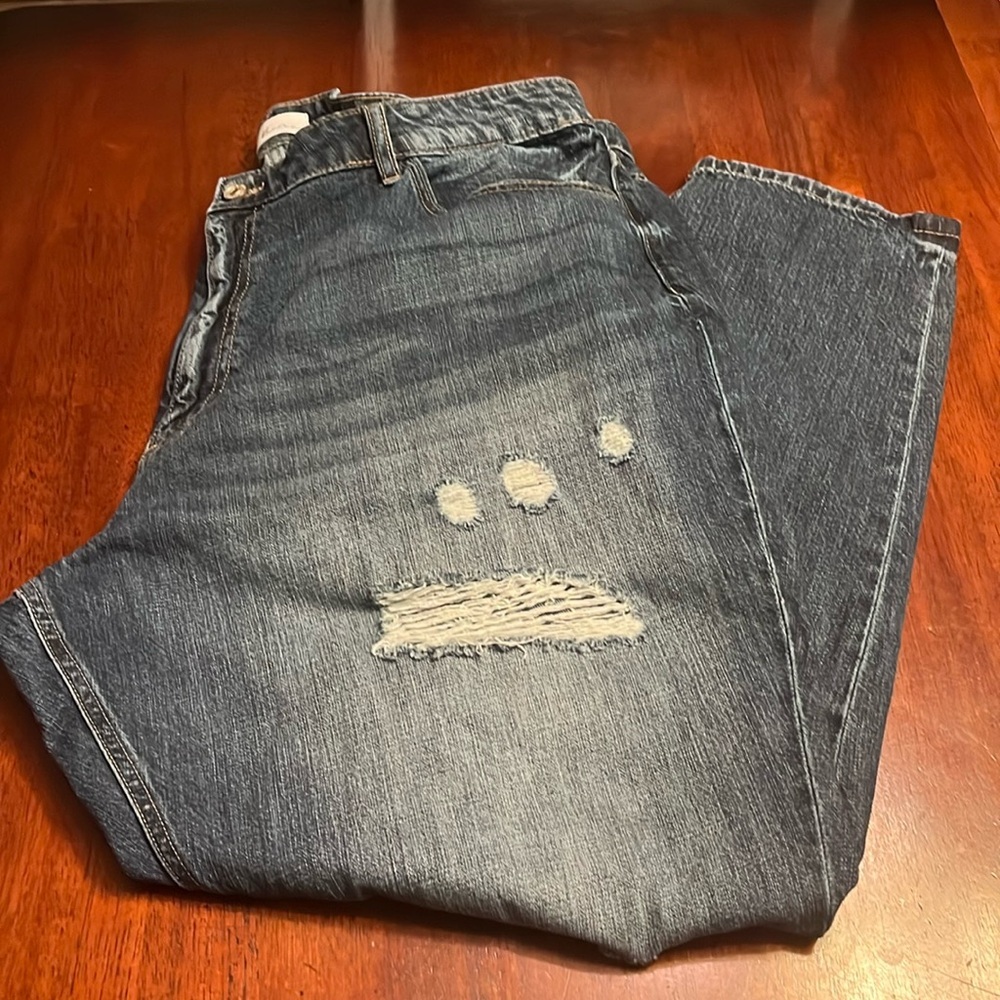 KanCan Distressed Beatrice Ultra High Rise Boyfriend Plus Jeans size 3X